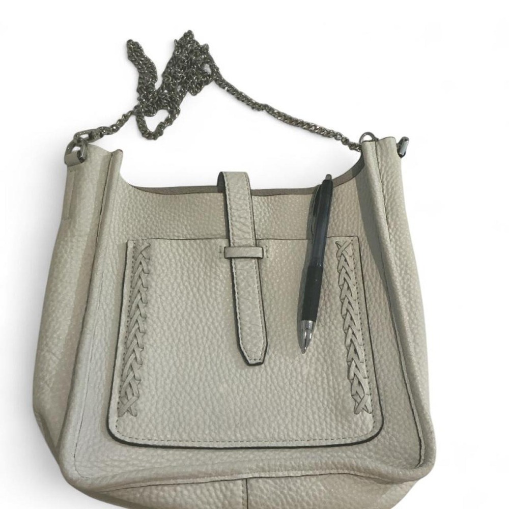 Rebecca Minkoff Crossbody Bag Womens Small White‎ Braided Leather Chain - Picture 7 of 8
